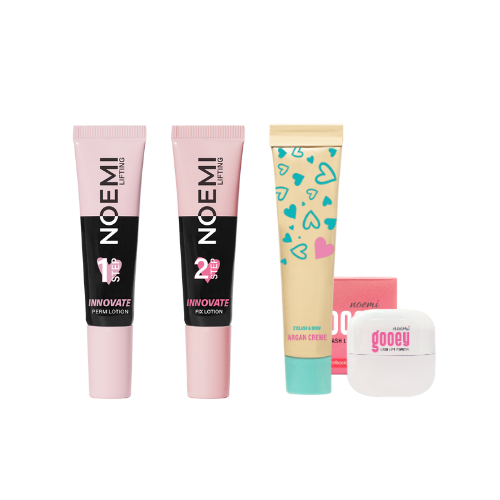 Noemi – Kit Innovate Lash &amp; Brow Lift | Paso 1 &amp; 2 + Crema de Argán + Gooey